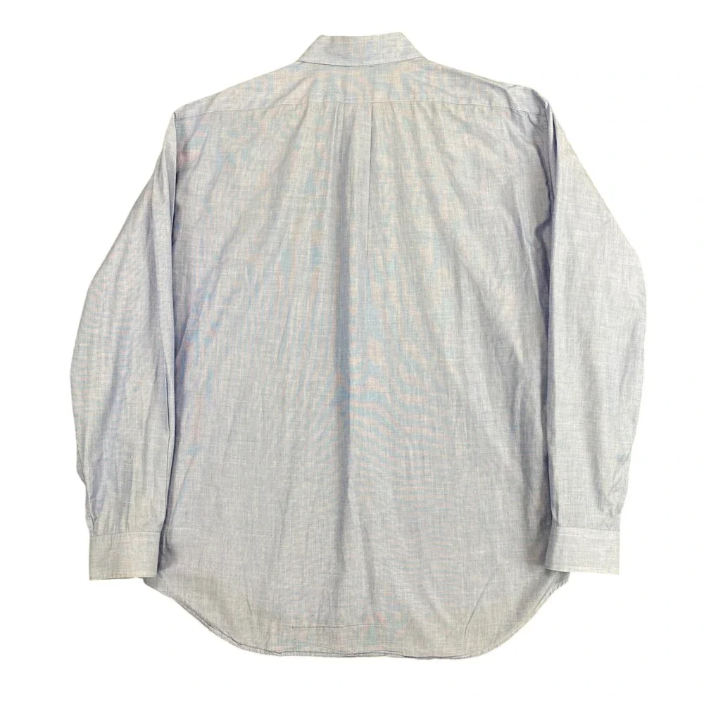 Vintage J.CREW Oarsman Button Down Shirt‎ Men 16.5 Blue Academia IVY  Preppy 90s